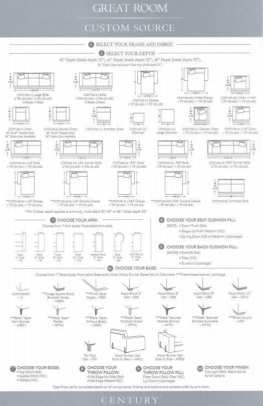 Century great online room sectional